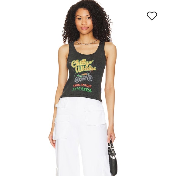 The Laundry Room Chilly Wheelies Rib Tank in Black Snow, Size: S - Picture 4 of 8